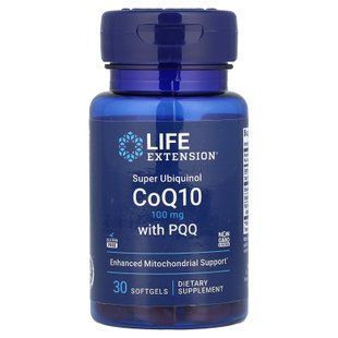 Life Extension Super Ubiquinol CoQ10 with PQQ 100 mg 30 softgels Коэнзим Q-10