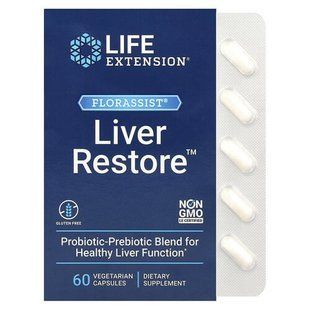 Life Extension Liver Restore 60 Vegetarian Capsules Поддержка печени и желчного