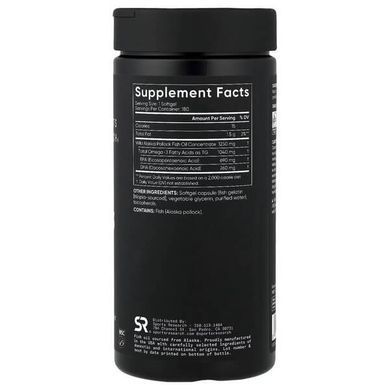 Sports Research Alaska Omega-3 Fish Oil Triple Strength 180 рідких капсул Омега-3