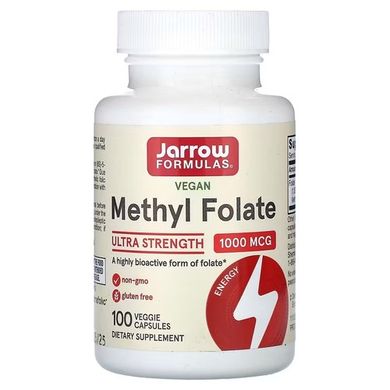 Jarrow Formulas Methyl Folate 1000 mcg 100 капсул Фолієва кислота (B-9)