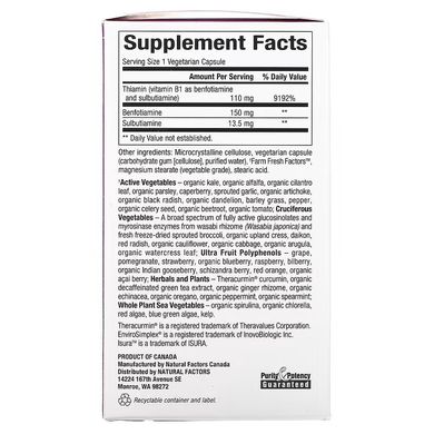 Natural Factors B1 Benfotiamine Plus Sulbutiamine 150 mg 30 капс. Тиамин (В-1)
