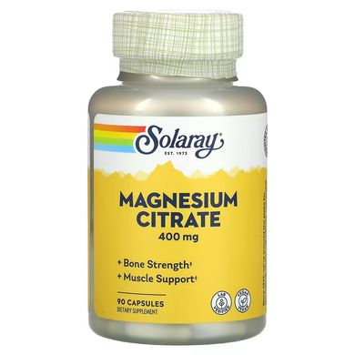Solaray Magnesium Citrate 400 mg 90 капс. Магний