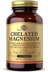 Solgar Chelated Magnesium 100 таблеток Магній