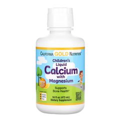 California Gold Nutrition Children's Liquid Calcium with Magnesium 473 мл Кальцій