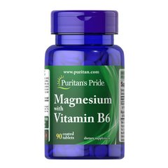Puritan's Pride Magnesium with Vitamin B6 90 таб