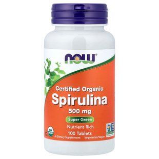 NOW Spirulina 500 mg 100 tab Спирулина