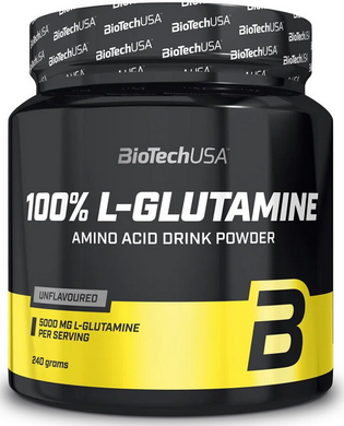 Biotech USA 100% L-Glutamine 240 грам Глютамін