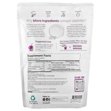 Micro Ingredients Multi Collagen Peptides 907 g Коллаген