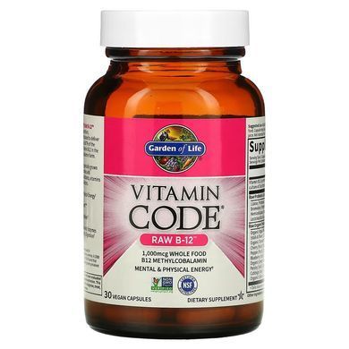Garden of Life Vitamin Code RAW B-12 30 caps Кобаламин (B-12)