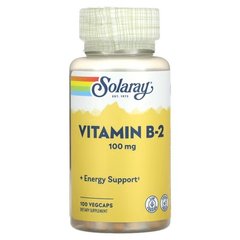 Solaray Vitamin B-2 100 mg 100 капс. Рибофлавин (В-2)