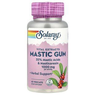 Solaray Mastic Gum 500 mg 45 VegCaps Мастичная смола