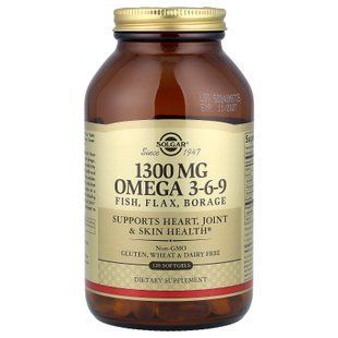 Solgar Omega 3-6-9 1300 mg 120 Softgels Омега 3-6-9