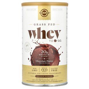 Solgar Grass Fed Whey Protein Powder Chocolate 377 грам Протеїн