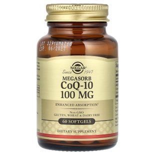Solgar Megasorb CoQ-10 100 mg 60 рідких капсул Коензим Q-10