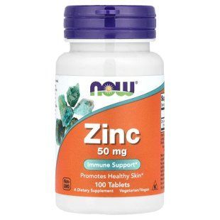 NOW Zinc Gluconate 50 mg 100 tab Цинк