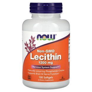 NOW Soy Lecithin 1200 mg 100 жидких капсул Лецитин