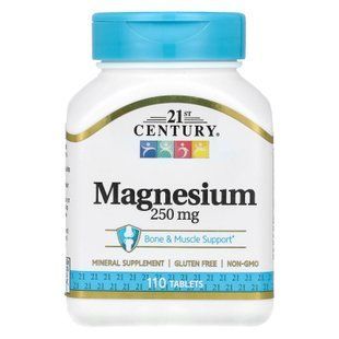 21st Century Magnesium 250 mg 110 табл. Магний