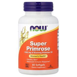 NOW Evening Primrose Oil 1300 mg 60 Softgels Примула вечерняя