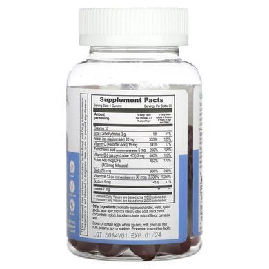 Lifeable Kids B Complex + Vitamin C (Sugar Free) 60 жувальних цукерок (04.2027) Комплекс вітамінів групи В