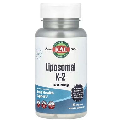 KAL Liposomal K-2 100 mcg 30 капсул Вітамін К