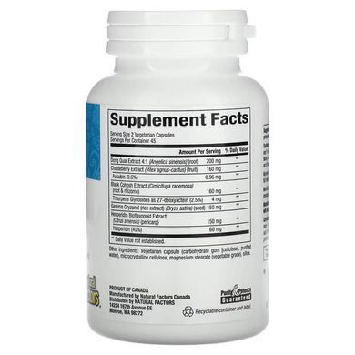 Natural Factors WomenSense Menopause Formula 90 капсул Менопауза