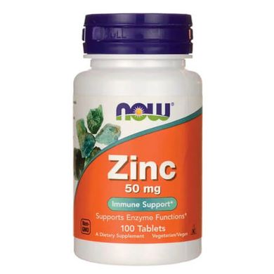 NOW Zinc Gluconate 50 mg 100 табл Цинк