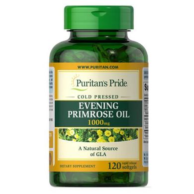 Puritan's Pride Evening Primrose Oil 1000 mg with GLA 120 капсул Примула вечерняя