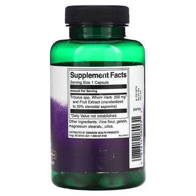 Swanson Mega Tribulus Extract 250 mg 120 капс. Трибулус