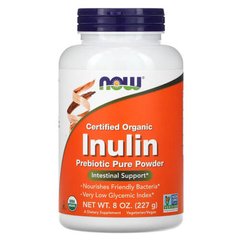 Now Foods Inulin 227 грам Пробіотики та пребіотики