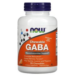 NOW GABA 250mg 90 жувальних таблеток GABA