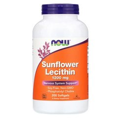 NOW Sunflower Lecithin 1,200 mg 200 рідких капсул
