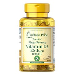 Puritan's Pride Vitamin D3 10,000 IU 200 капс