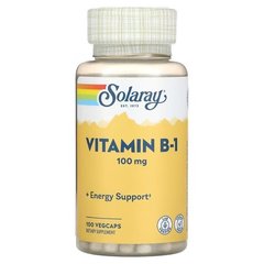 Solaray Vitamin B-1 100 mg 100 капс. Тиамин (В-1)