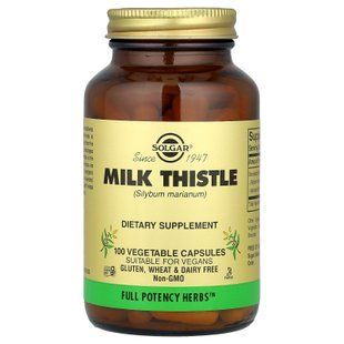 Solgar Milk Thistle 100 Vegetable Capsules Расторопша (Силимарин)