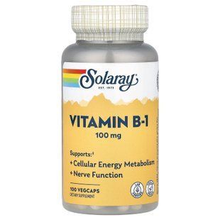 Solaray Vitamin B-1 100 mg 100 капсул Тіамін (B-1)