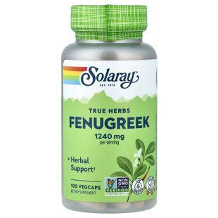 Solaray Fenugreek 620 mg 100 рослинних капсул Інші екстракти