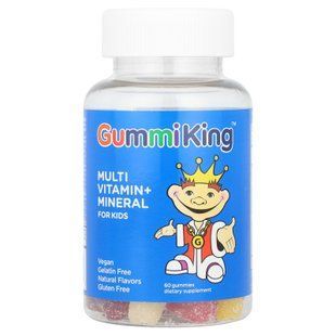 Gummi King Multi Vitamin + Mineral For Kids 60 жувальних цукерок Мультивітаміни для дітей