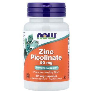 NOW Zinc Picolinate 60 Veg Capsules Цинк