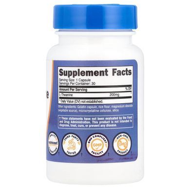 Nutricost L-Theanine 200 mg 30 капсул Теанін