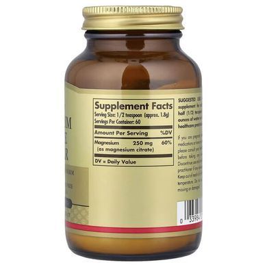 Solgar Magnesium Citrate Powder 108 g Магний