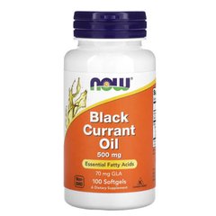 NOW Black Currant Oil 500 mg 100 капсул Чорна смородина масло