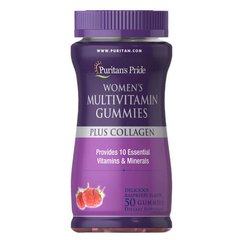 Puritan's Pride Women's Multivitamin Gummies Plus Collagen 50 цукерок