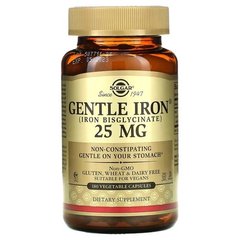 Solgar Gentle Iron 25 mg 180 капсул Залізо