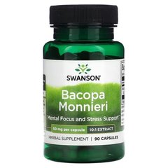 Swanson Bacopa Monnieri - 10:1 Extract 50 mg 90 капсул Інші екстракти