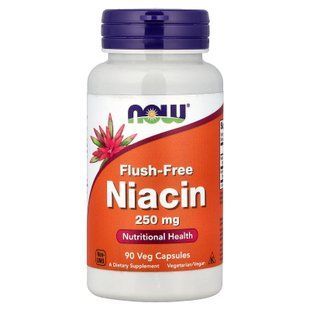 NOW Flush-Free Niacin 250 mg 90 капсул Ніацин (B-3)