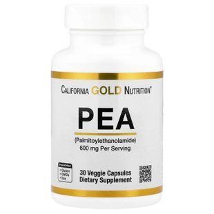 California Gold Nutrition PEA 600 mg 30 растительных капсул Для суставов и связок