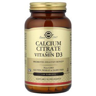 Solgar Calcium Citrate with Vitamin D3 120 tab Кальций
