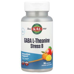 KAL GABA L-Theanine Stress B 100 льодяників Комплекс вітамінів групи В