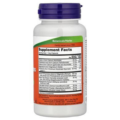 NOW Adrenal Stress Support 90 капсул Підтримка наднирників