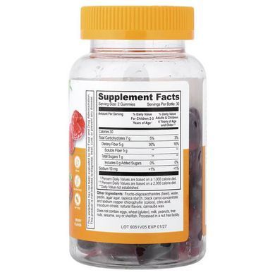 Lifeable Kids Prebiotic Fiber Gummies 60 жувальних цукерок Пробіотики та Ензими для дітей